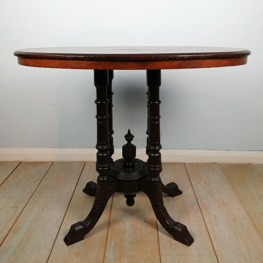 Inlaid Oval Walnut Occasional Side Table (9).jpg